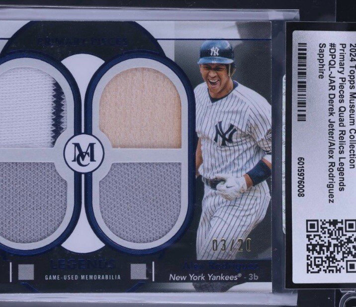 2024 Topps Museum Collection Derek Jeter & Alex Rodriguez PATCH 20 CGC AUTHENTIC photo 3