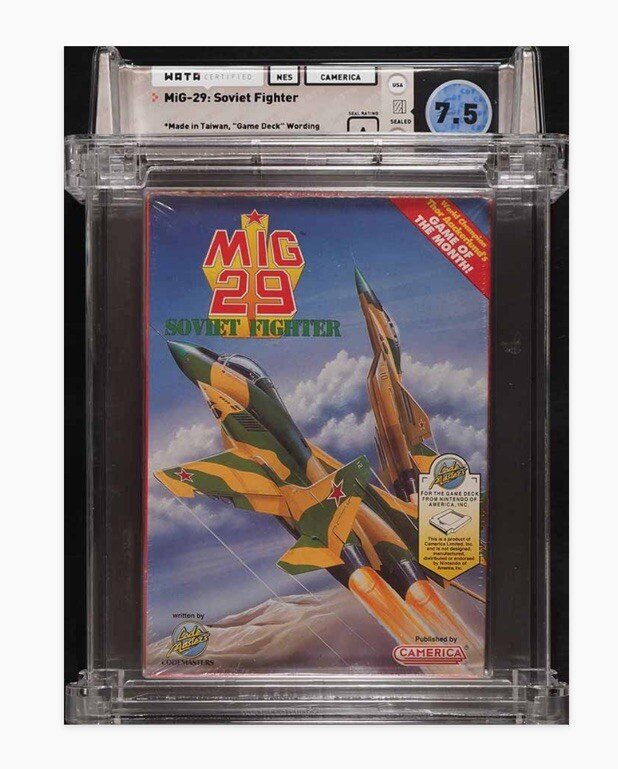 1989 Nintendo Entertainment System NES MiG 29: Soviet Fighter WATA 7.5 A Sealed