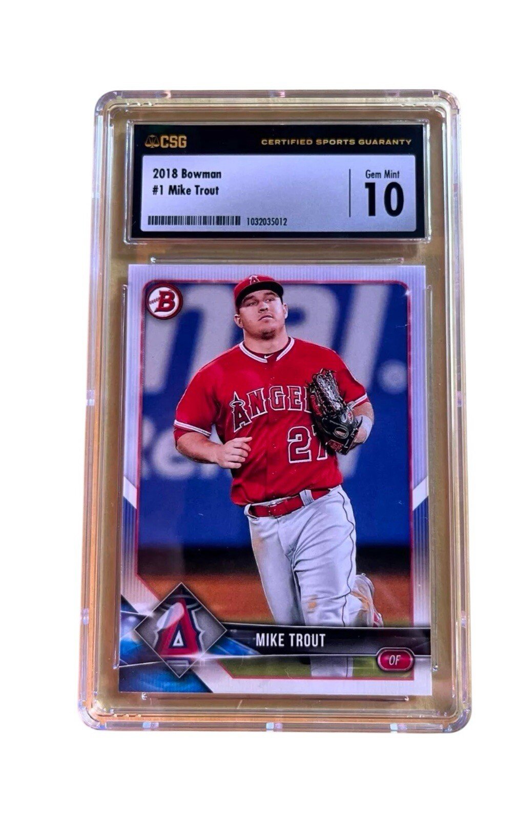 2018 Bowman Mike Trout CSG CGC 10 GEM MINT #1 Base (12)