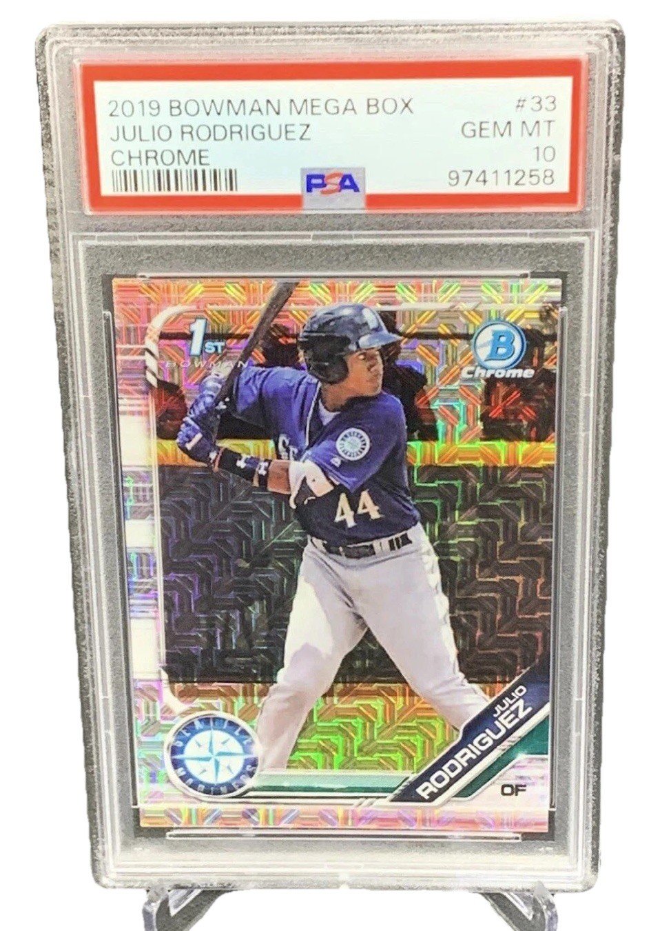 2019 Bowman - Chrome  Mega Box # 33 Julio Rodriguez PSA 10