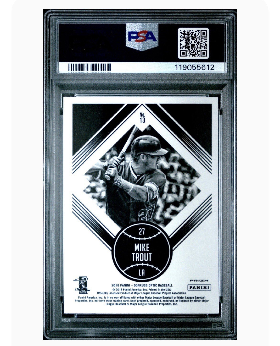 2018 PANINI DONRUSS OPTIC MIKE TROUT PINK #13 NM-MT 8 photo 2