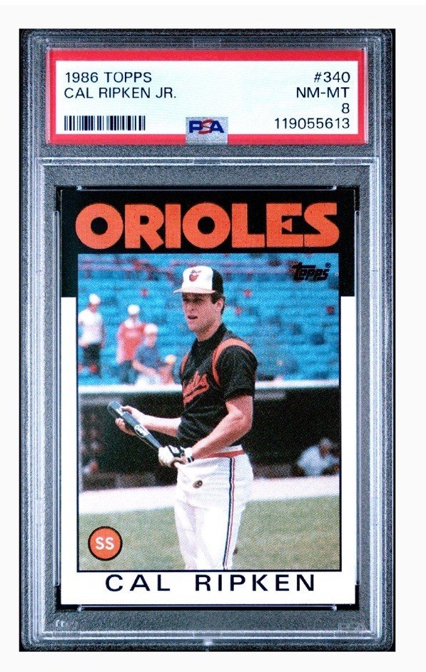 1986 TOPPS CAL RIPKEN JR. PSA #340 NM-MT8