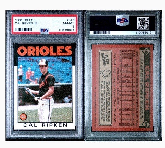 1986 TOPPS CAL RIPKEN JR. PSA #340 NM-MT8 photo 3