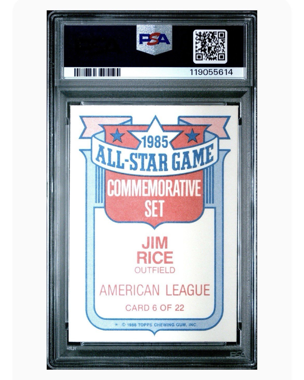 1986 TOPPS ALL-STAR JIM RICE GLOSSY SET OF 22 PSA #6 EX 5 photo 2