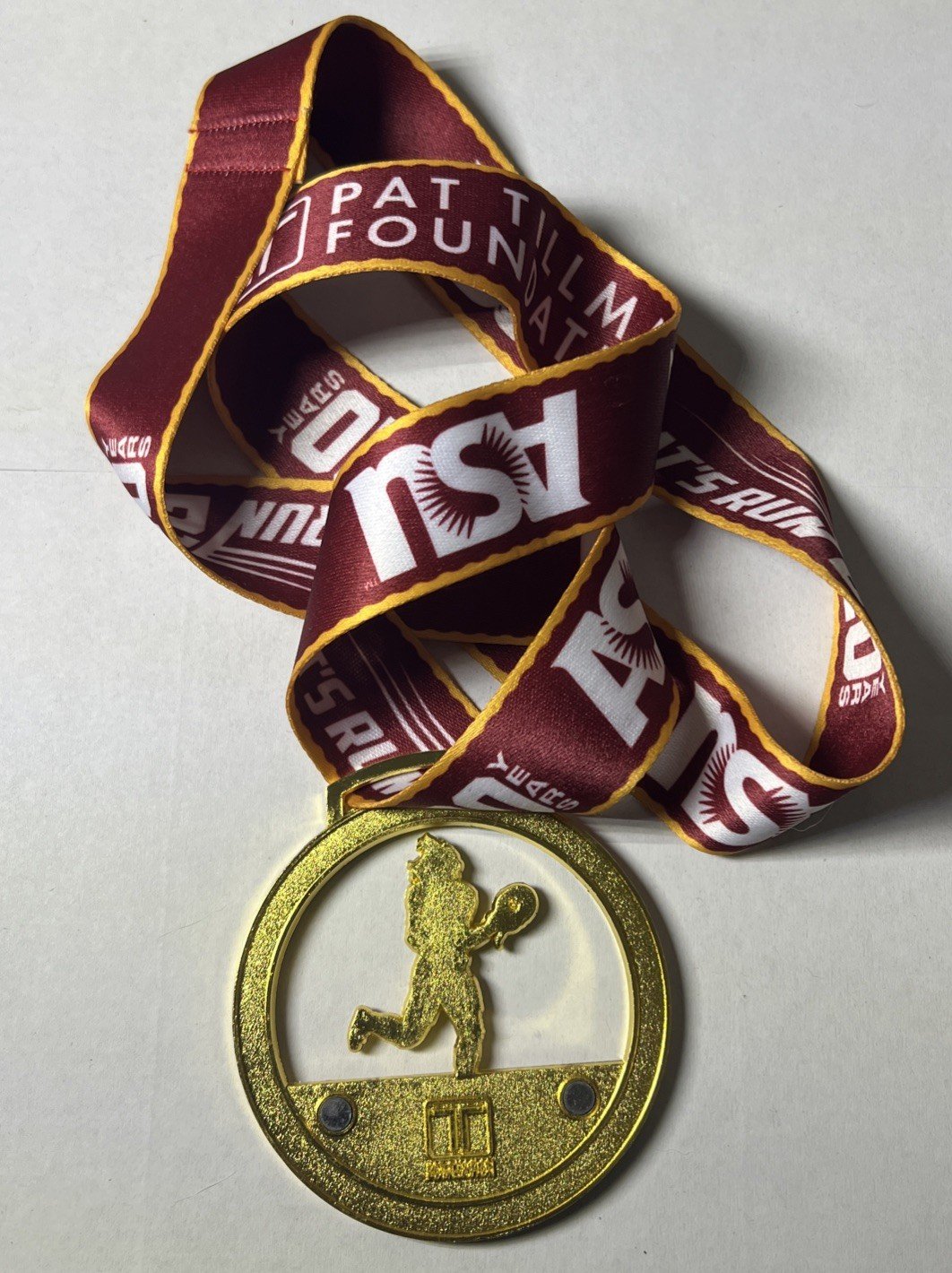 The Pat Tillman 2024 Pat's Run ASU Arizona Race Gold Medal #3823 photo 2