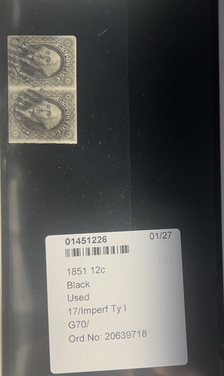 USA Stamps Scott #17 PR 12c Washington Used PSE Certification photo 3