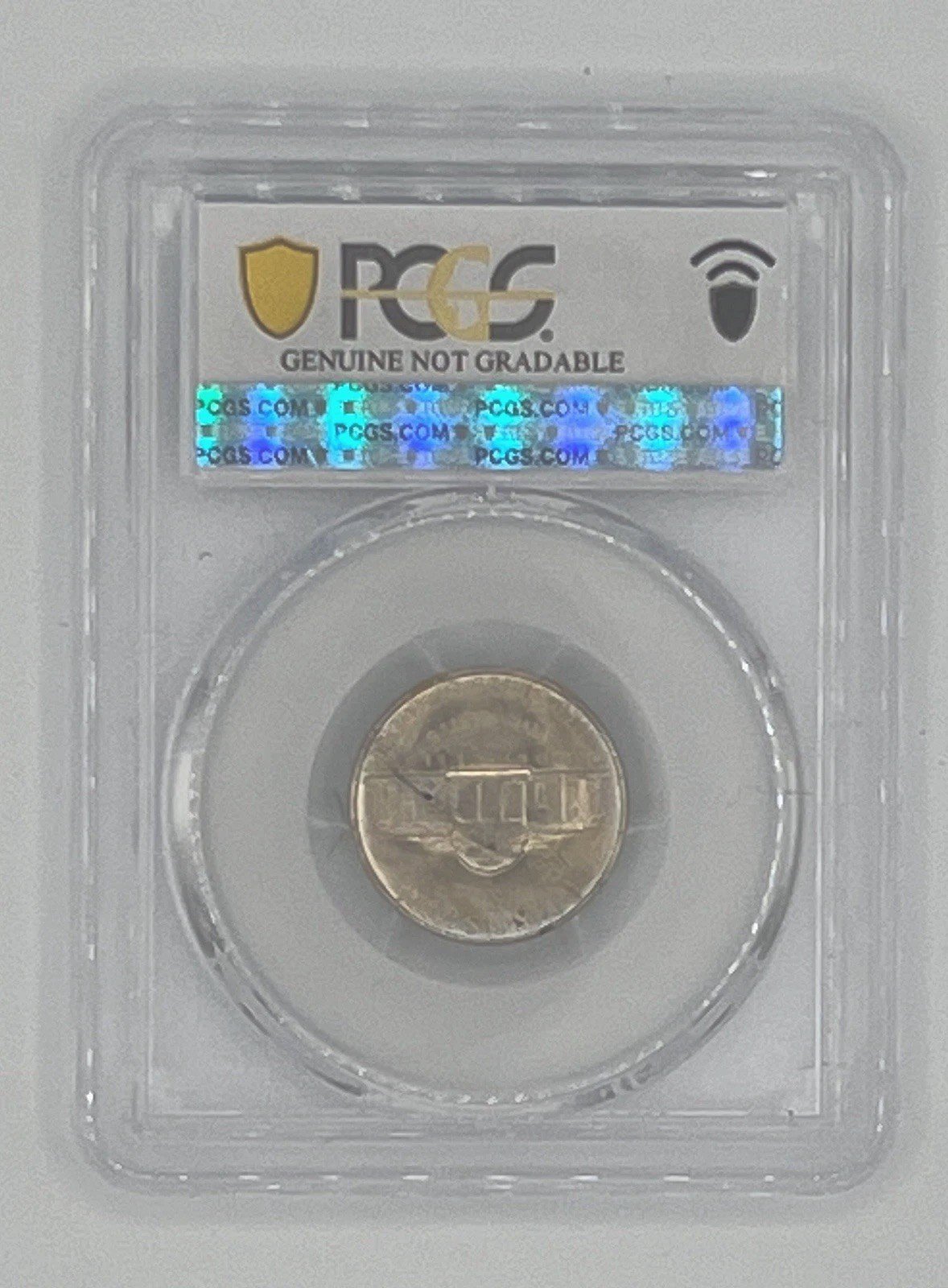 1943-S Jefferson War Nickel PCGS Genuine Planchet Flaw UNC Details Error Coin photo 2
