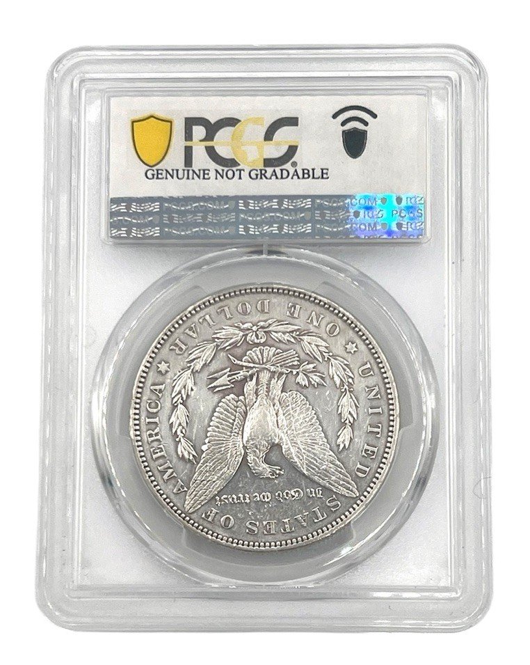 1879 Morgan Silver Dollar PCGS Genuine Harshly Cleaned XF Detail Better Coin photo 2