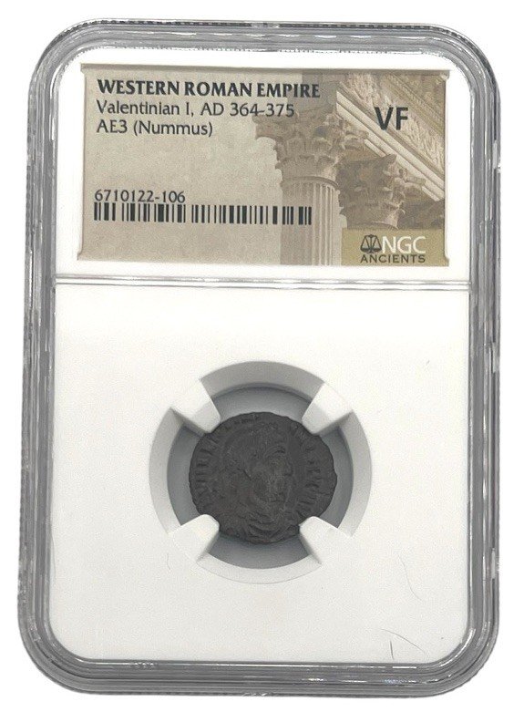 Western Roman Empire Valentinian I AE3 Nummus AD 364-375 NGC VF Ancient C