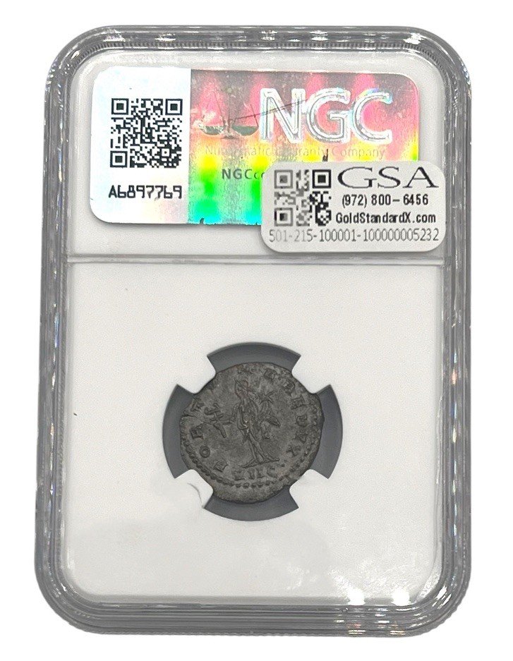 NGC VF Gallienus BI Double Denarius AD 253-268 Roman Empire Ancient Coin photo 2