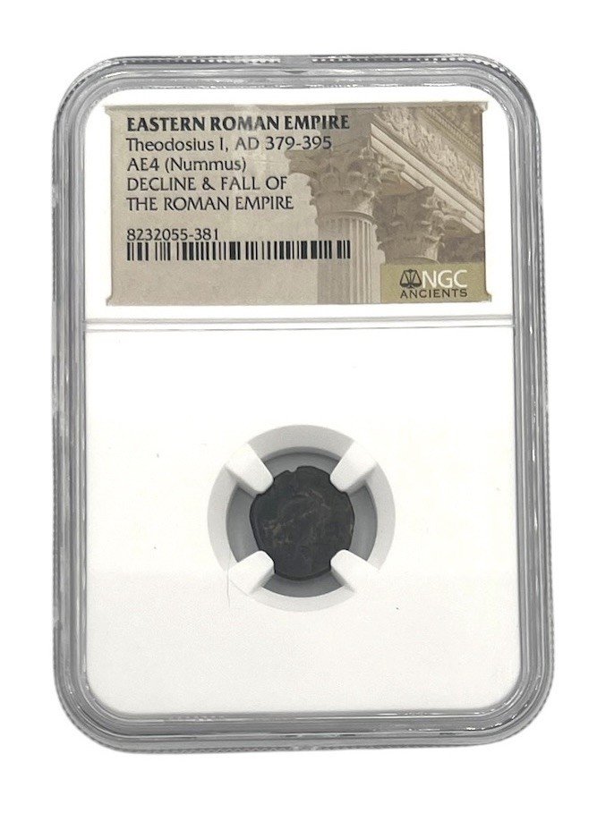 Theodosius I AE4 Nummus AD 379-395 NGC Ancients Eastern Roman Empire Coin