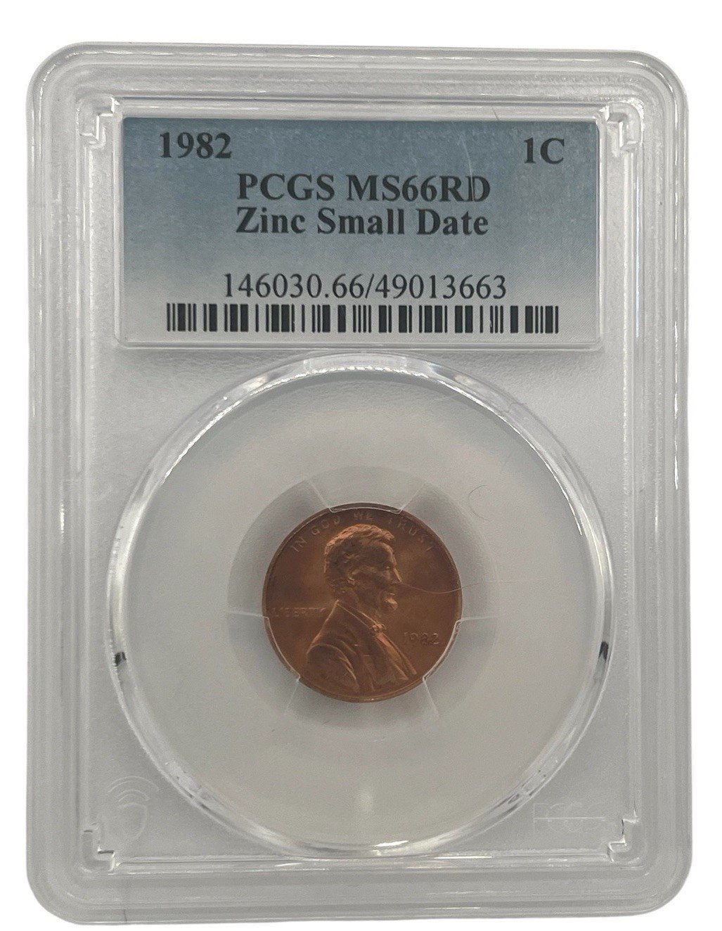 1982 Lincoln Cent Small Date Zinc PCGS MS66RD Red Certified Penny Gem BU