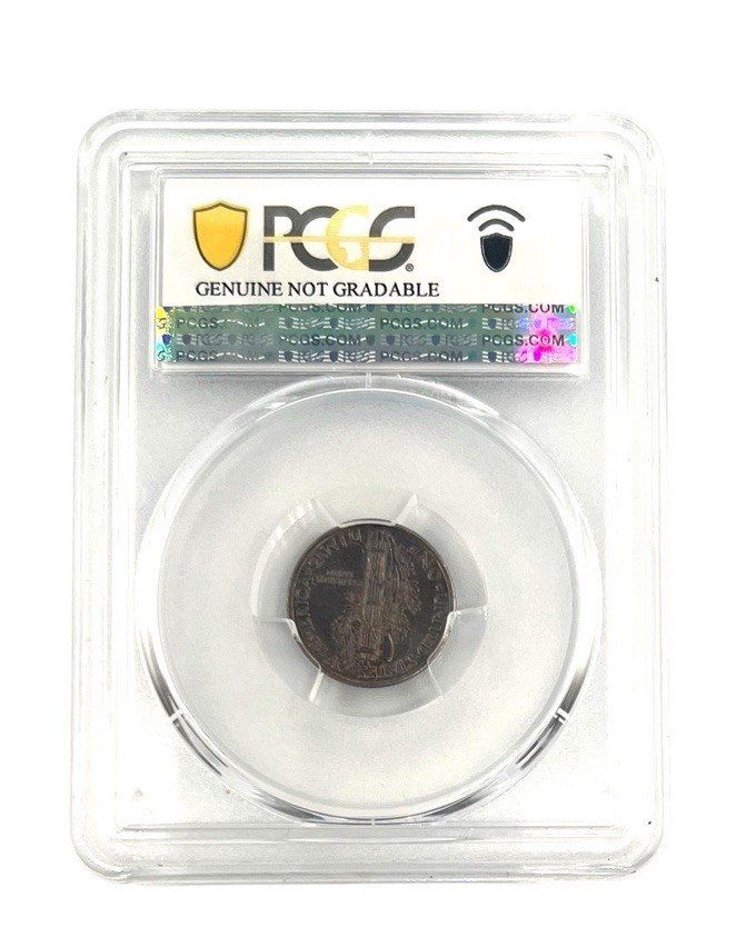 PCGS Genuine AU Details Cleaned 1942/1 Mercury Dime Overdate Key Variety photo 2