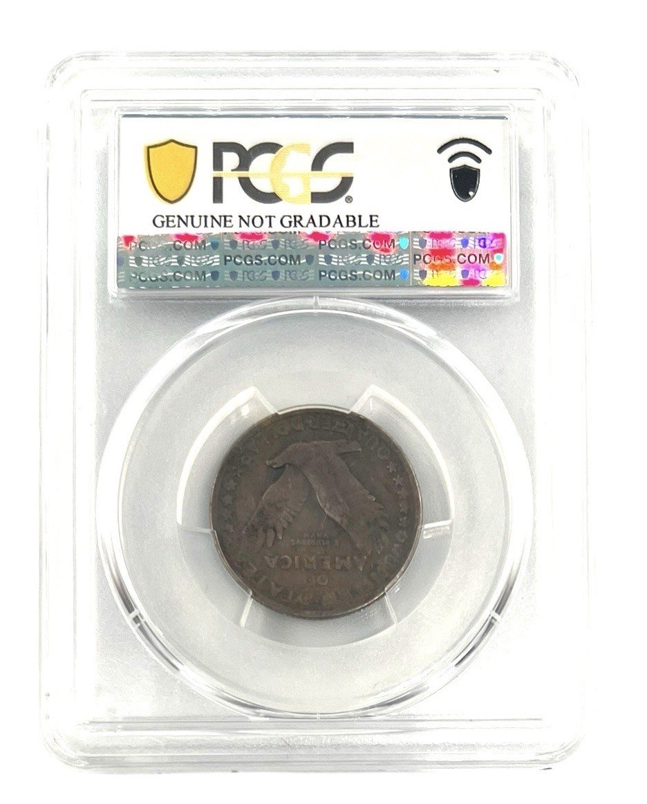 1917 Type 1 Standing Liberty Quarter PCGS Genuine F Details Environmental Damage photo 2