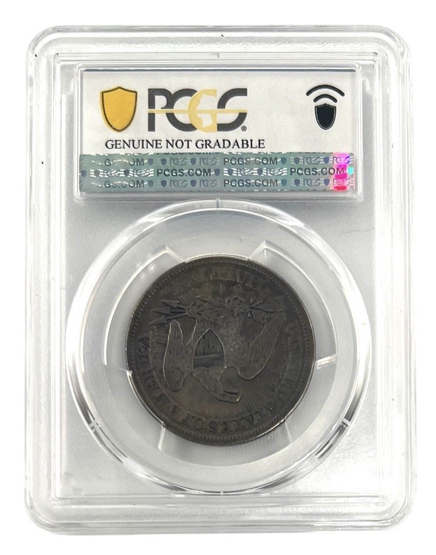 1853 Arrows & Rays Seated Liberty Half Dollar PCGS Genuine VF Details Cleaned photo 2