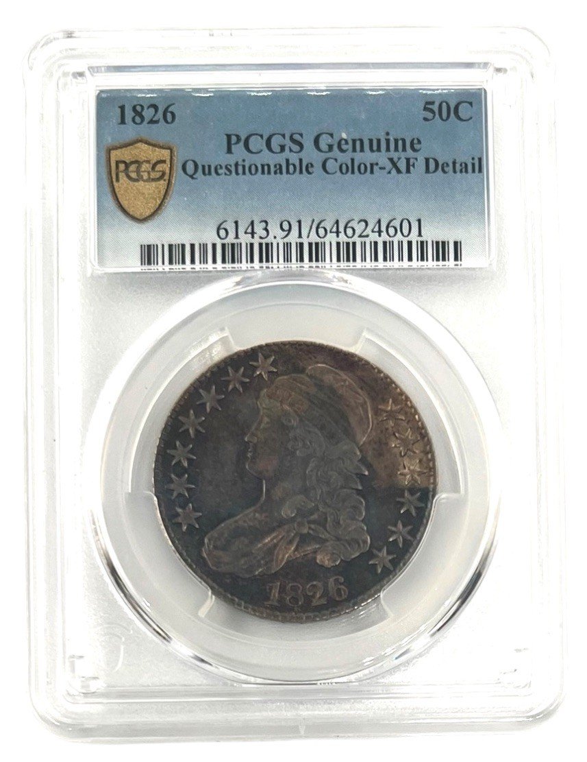 1826 Capped Bust Half Dollar PCGS Genuine XF Details Questionable Color