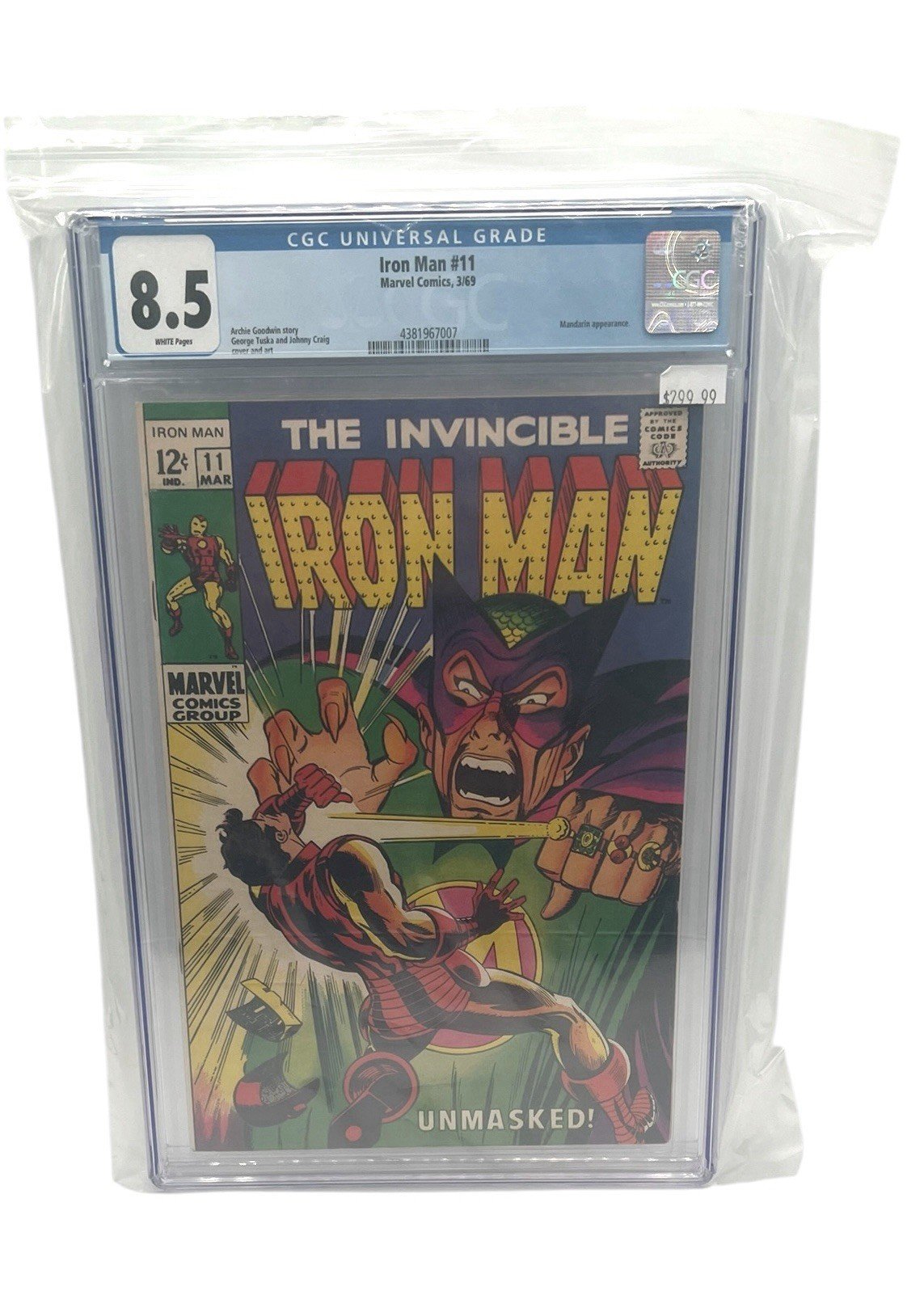 Iron Man #11 CGC 8.5 1969 Marvel Silver Age Mandarin Appearance