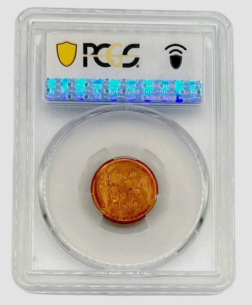 1955-S Lincoln Wheat Cent PCGS MS64RD Red Certified Gem BU Penny photo 2