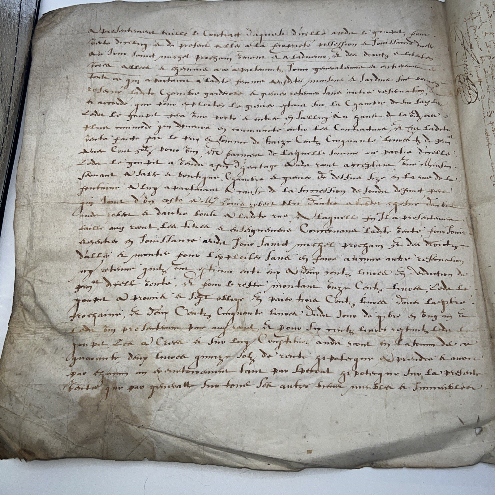 C1684 French Notarial Manuscript Contract Signed Legal Document photo 3