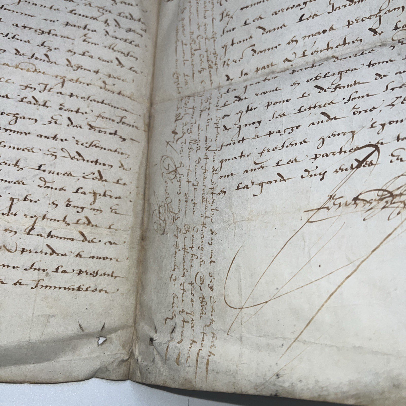 C1684 French Notarial Manuscript Contract Signed Legal Document photo 6