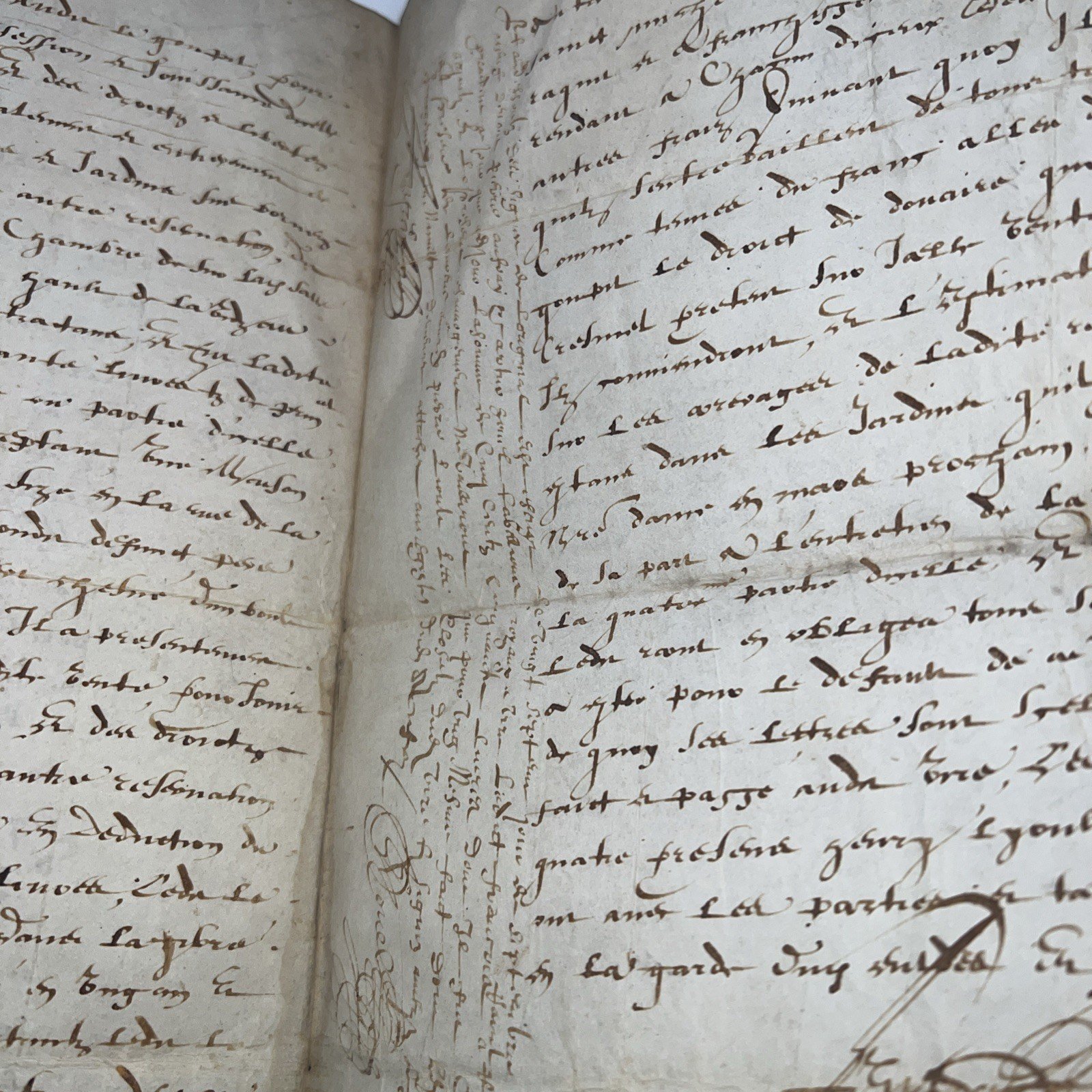 C1684 French Notarial Manuscript Contract Signed Legal Document photo 7