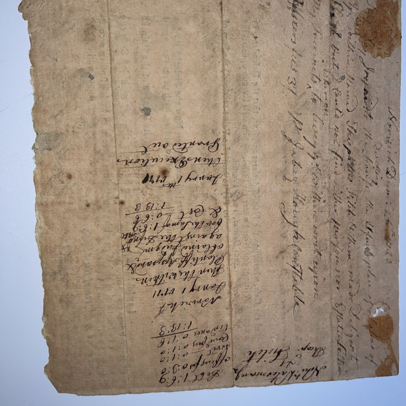 1770 Colonial Norwich CT Court Writ Waterman v Fitch Signed # 1051 photo 7