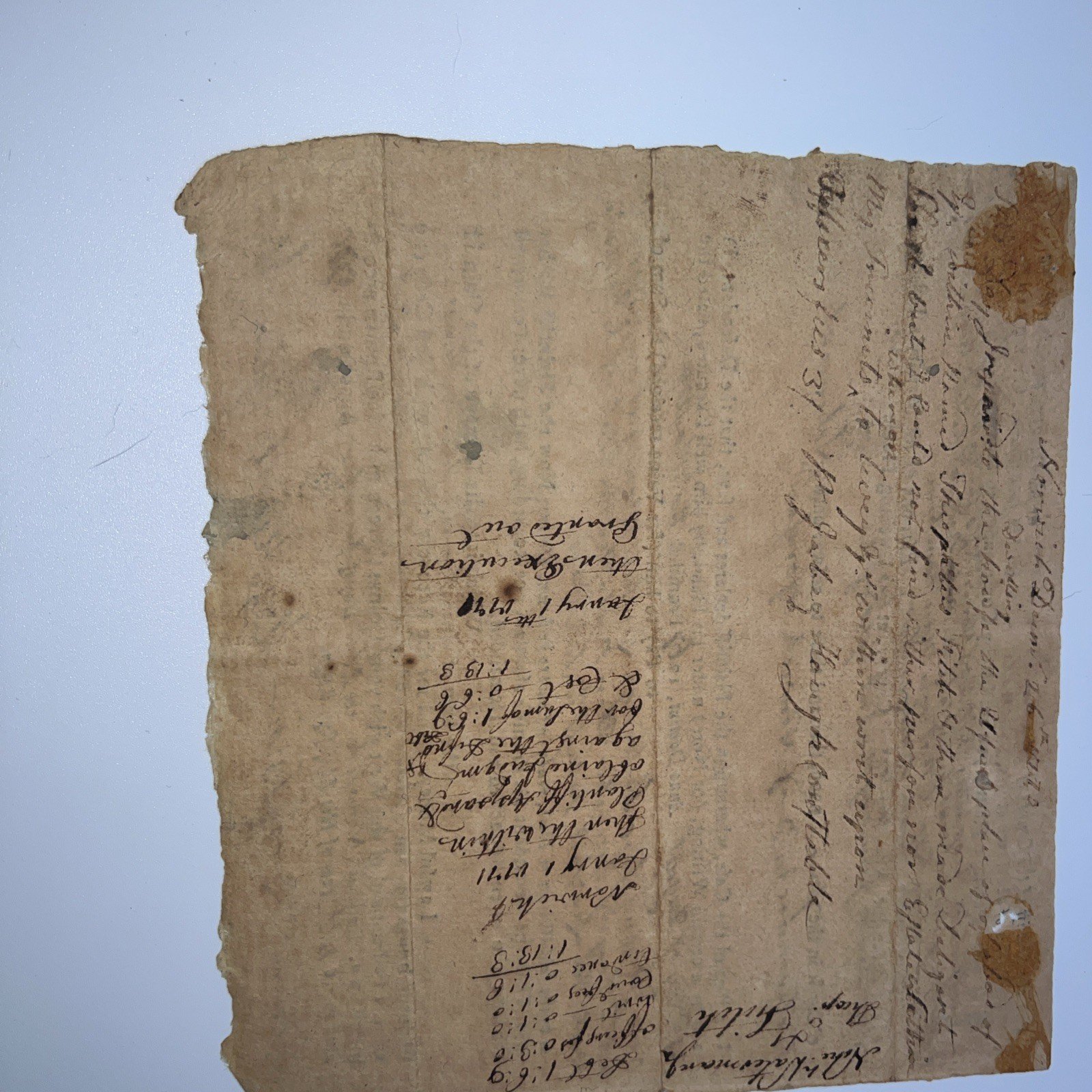 1770 Colonial Norwich CT Court Writ Waterman v Fitch Signed # 1051 photo 8