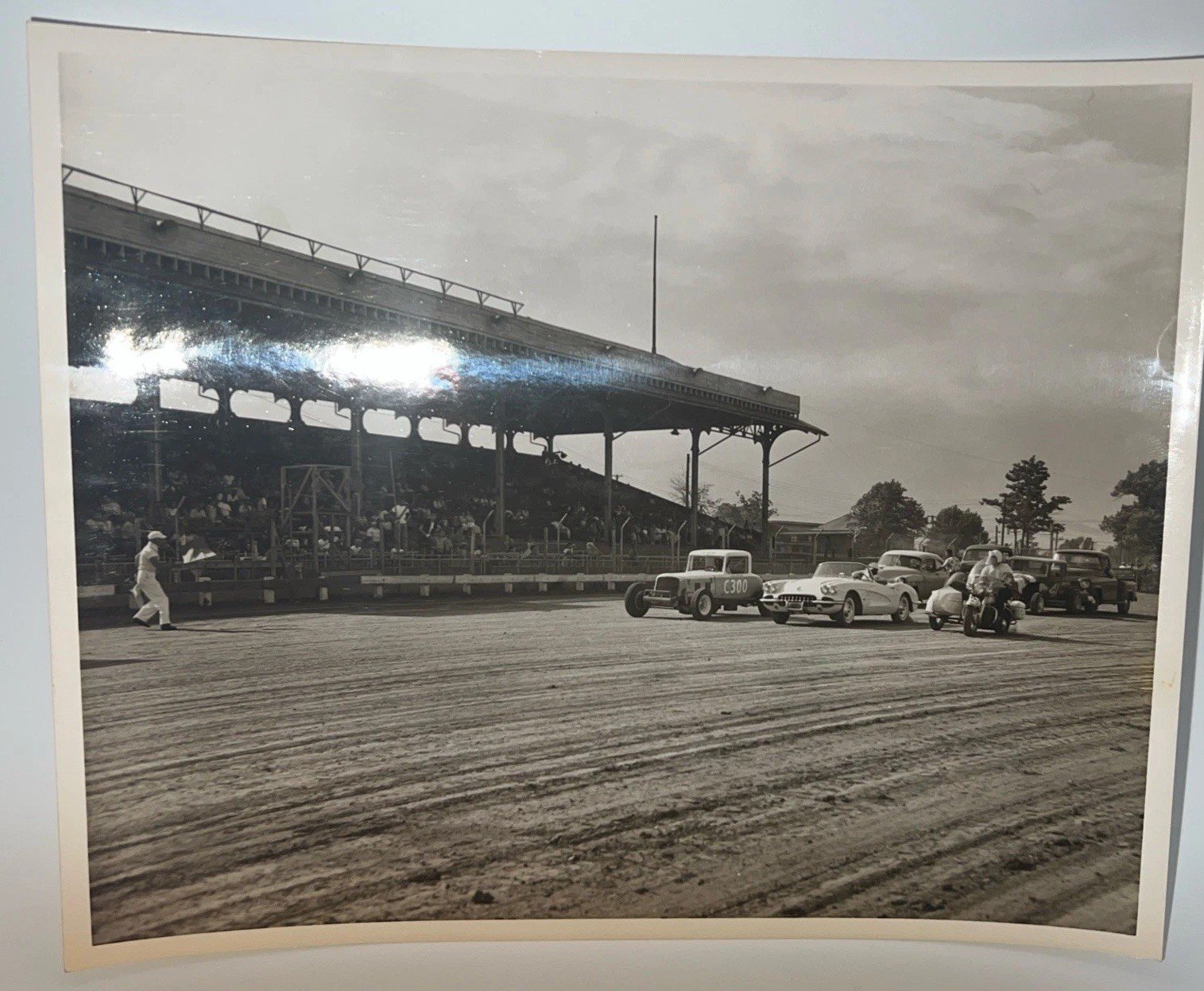 1958 Dirt Track Racing Photo & Original Negative C300 Car Smith Photos # 1053