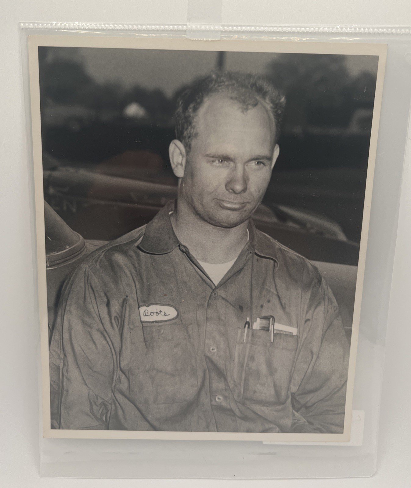 Original 1957 Boots Stonerock Powell Speedway Ohio Race Driver Photo # 1056
