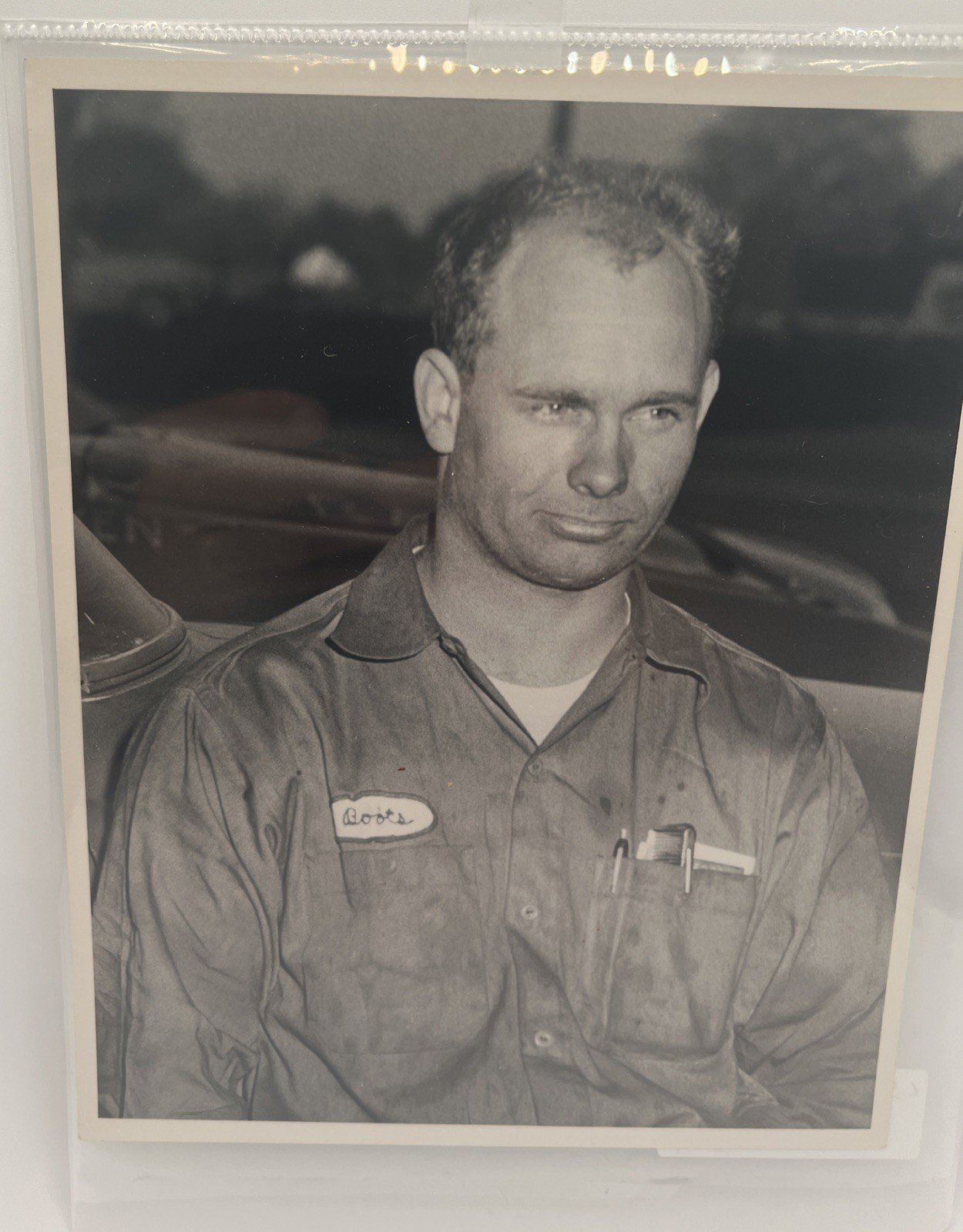 Original 1957 Boots Stonerock Powell Speedway Ohio Race Driver Photo # 1056 photo 2
