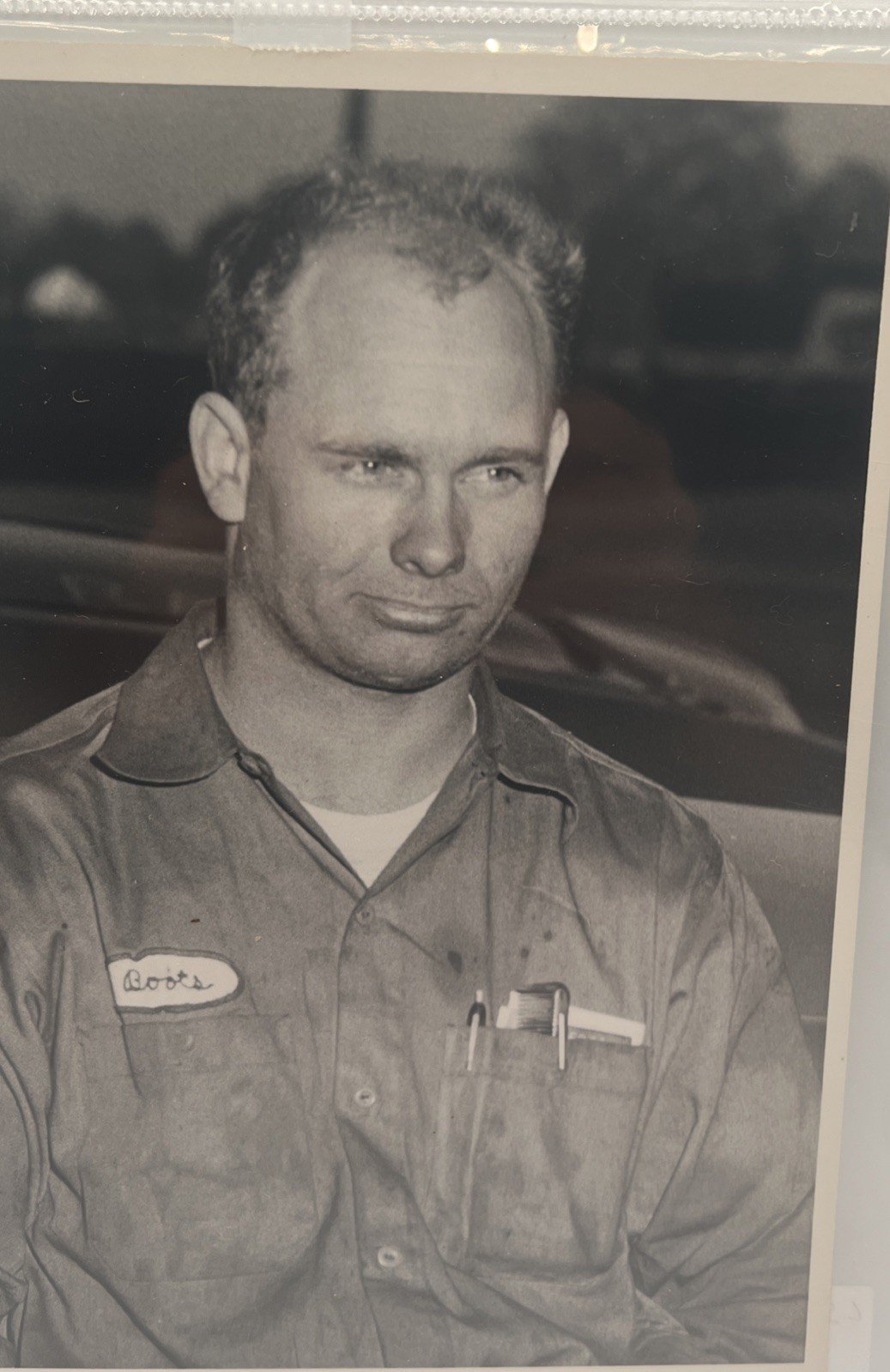 Original 1957 Boots Stonerock Powell Speedway Ohio Race Driver Photo # 1056 photo 3