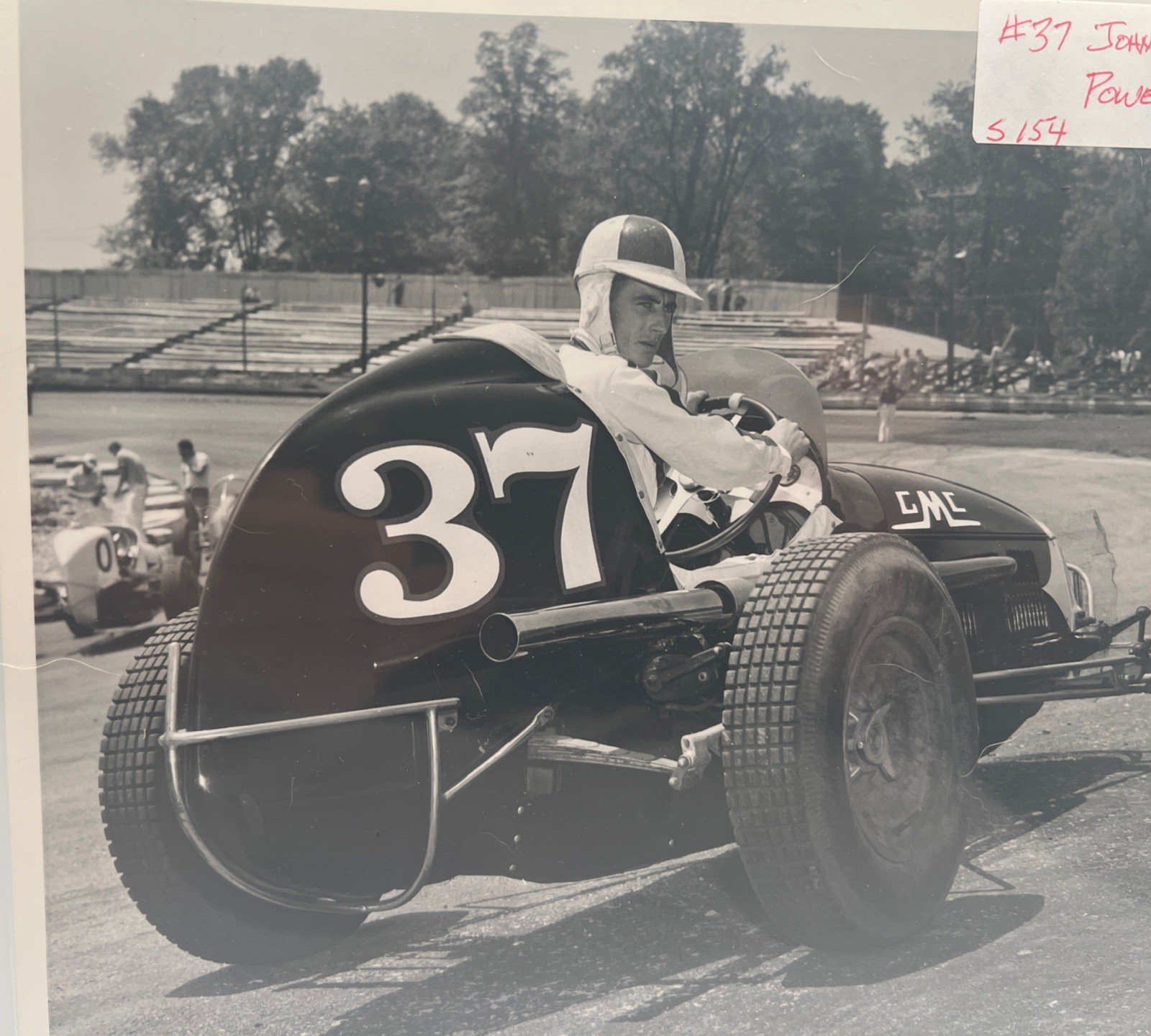 1957 Johnny White #37 Race Car Original Vintage Racing Photograph 5-1957. # 1058 photo 2