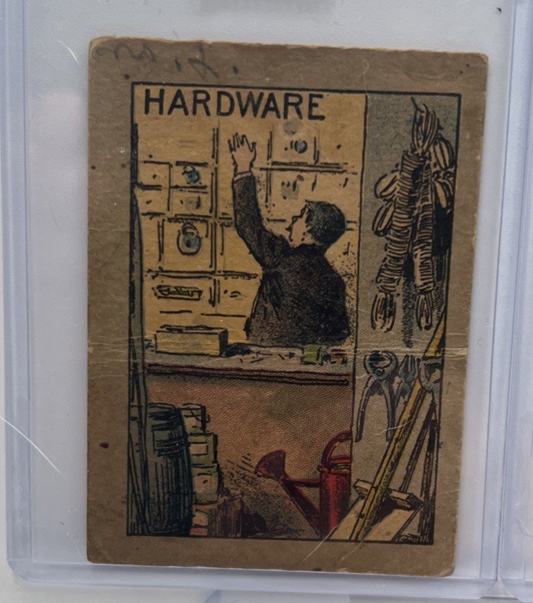 Antique Occupation Trade Card Lot Fish Market Grocery Bakery Hardware 5 photo 2
