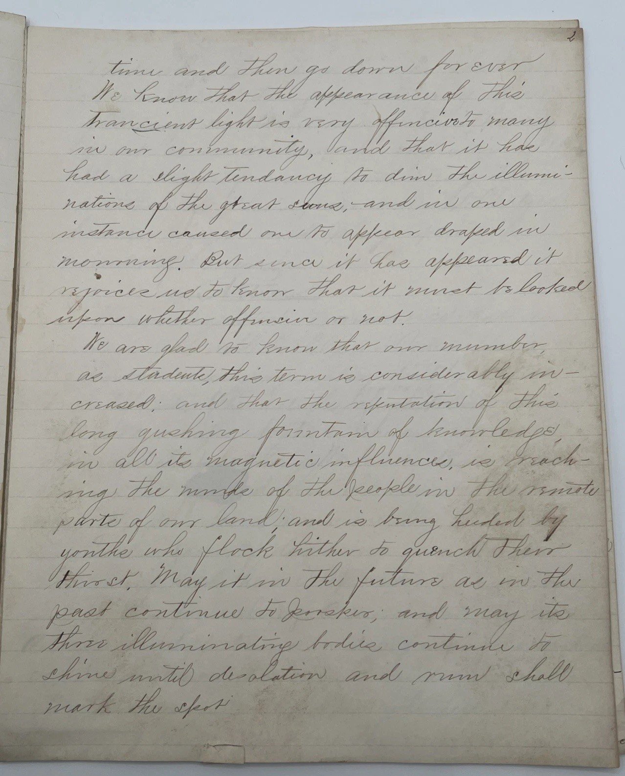 Rare 1870 The Ventilator Handwritten Wyoming Seminary Manuscript Newspaper #1062 photo 3