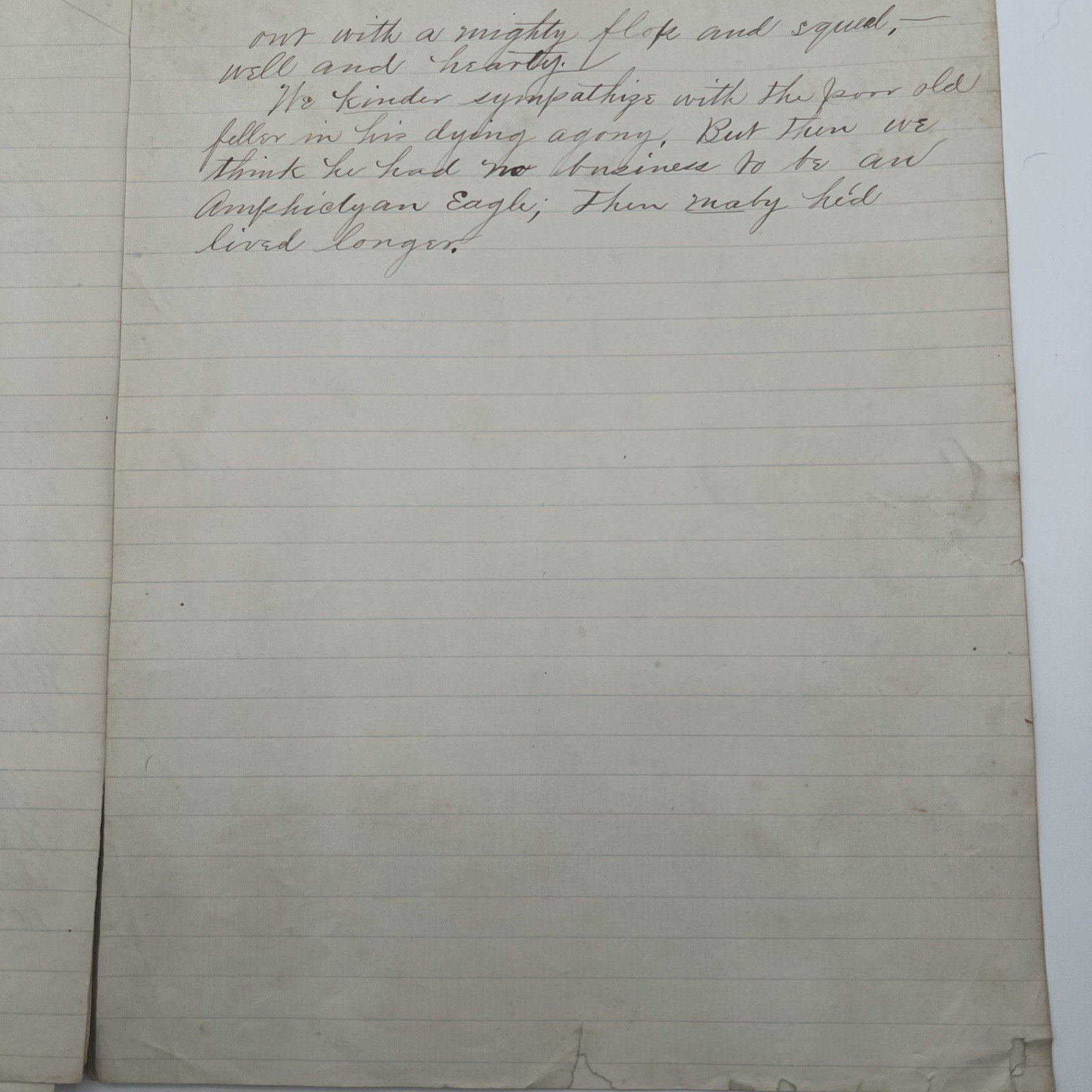 Rare 1870 The Ventilator Handwritten Wyoming Seminary Manuscript Newspaper #1062 photo 9