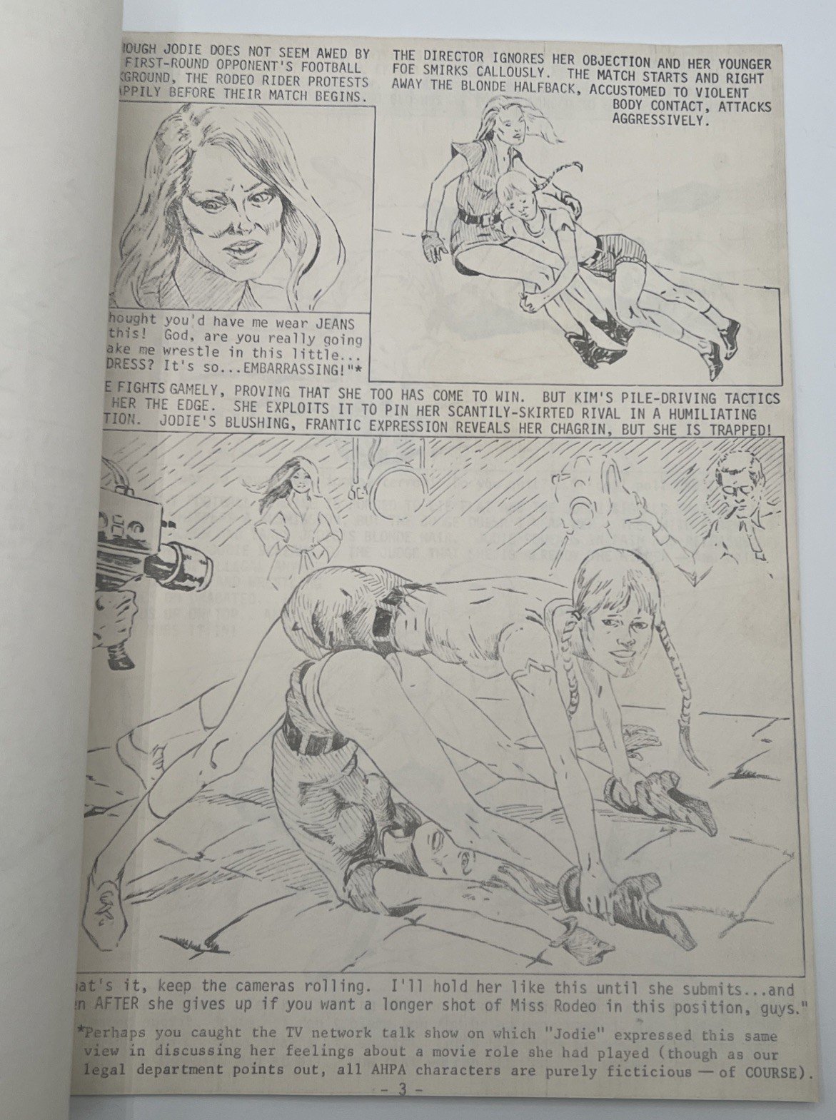 1981 AHPA Battle of the Women’s Sports Stars #WB-7 Bruce Conklin Comic photo 3