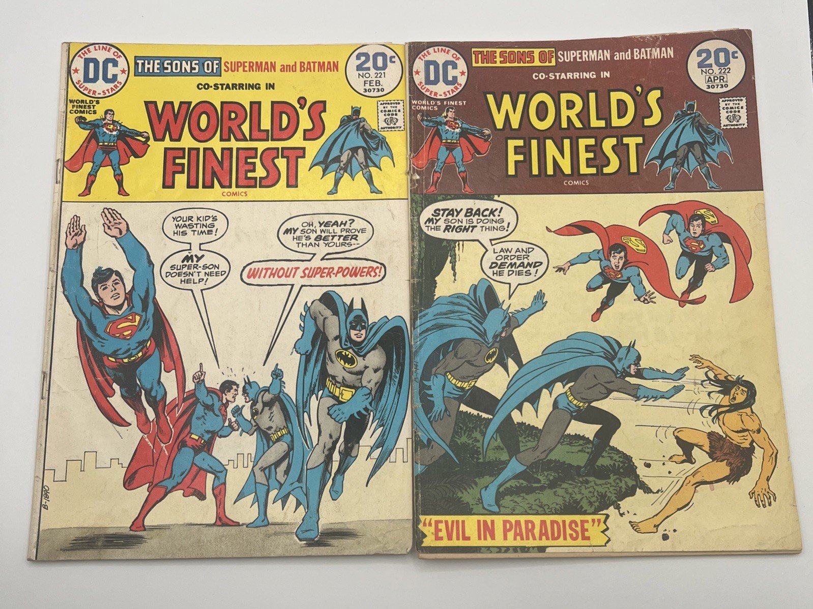 World’s Finest Comics #221 & #222 Superman Batman DC Bronze Age Lot # 1067