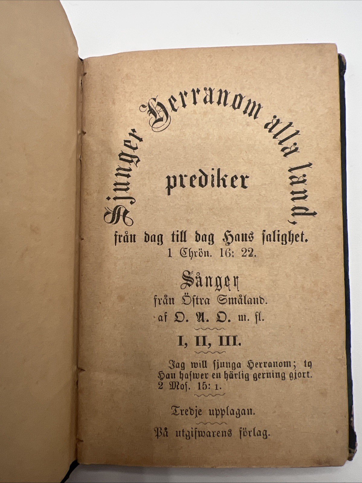 Antique Swedish Hymnal Song Book c.1878 Religious Pocket Edition # 1071