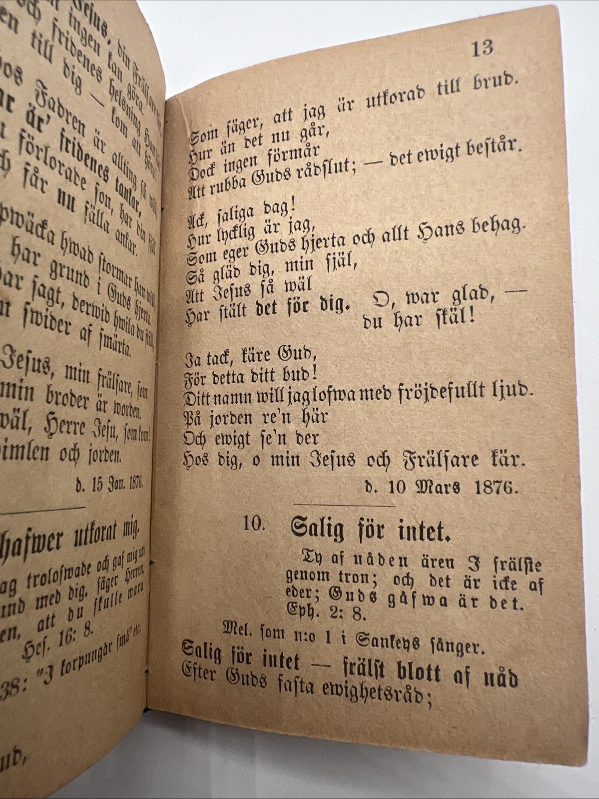 Antique Swedish Hymnal Song Book c.1878 Religious Pocket Edition # 1071 photo 3
