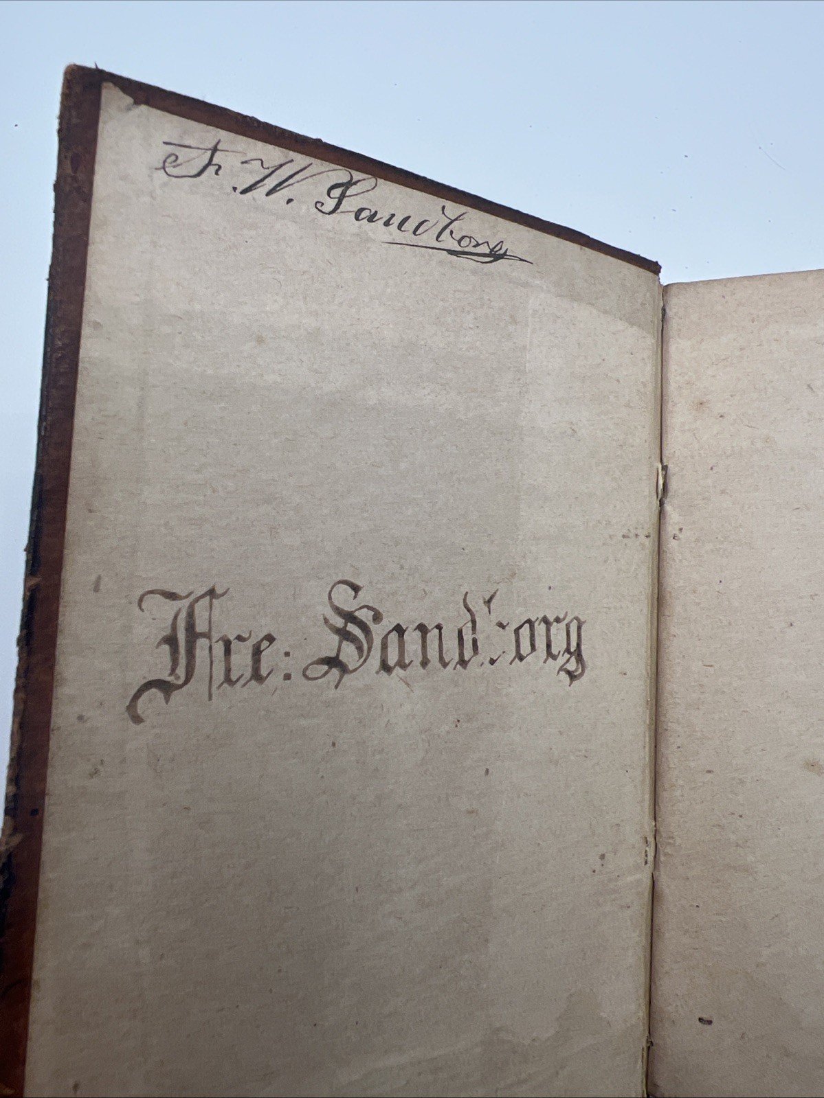 Antique 1880 Pilgrims-Sånger Swedish Hymn Book Leather Bound  # 1072 photo 2
