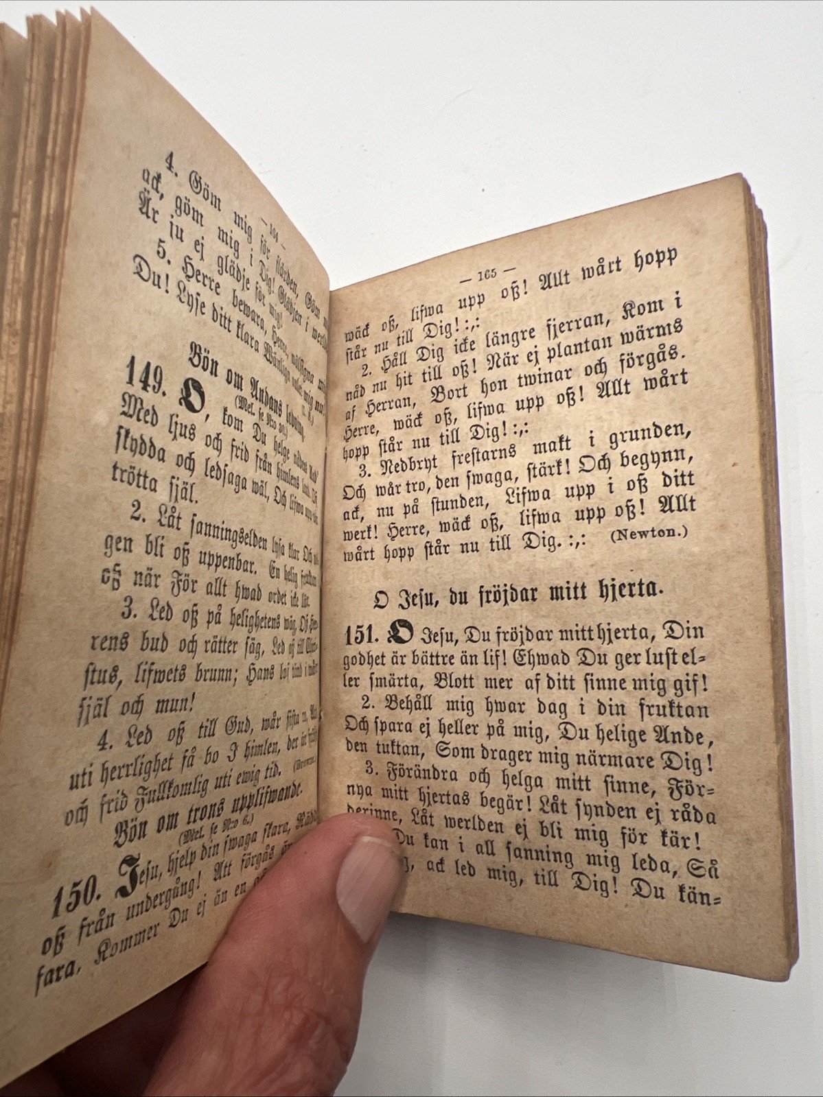 Antique 1880 Pilgrims-Sånger Swedish Hymn Book Leather Bound  # 1072 photo 8