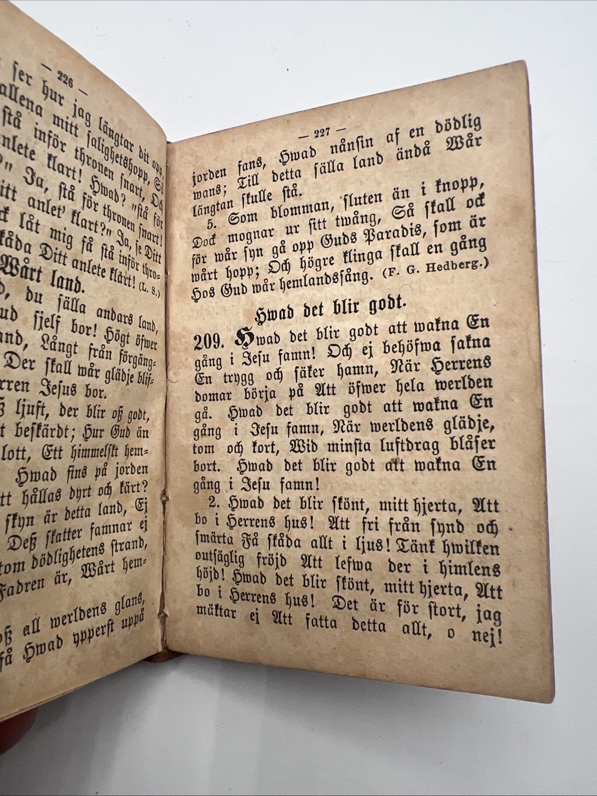Antique 1880 Pilgrims-Sånger Swedish Hymn Book Leather Bound  # 1072 photo 9