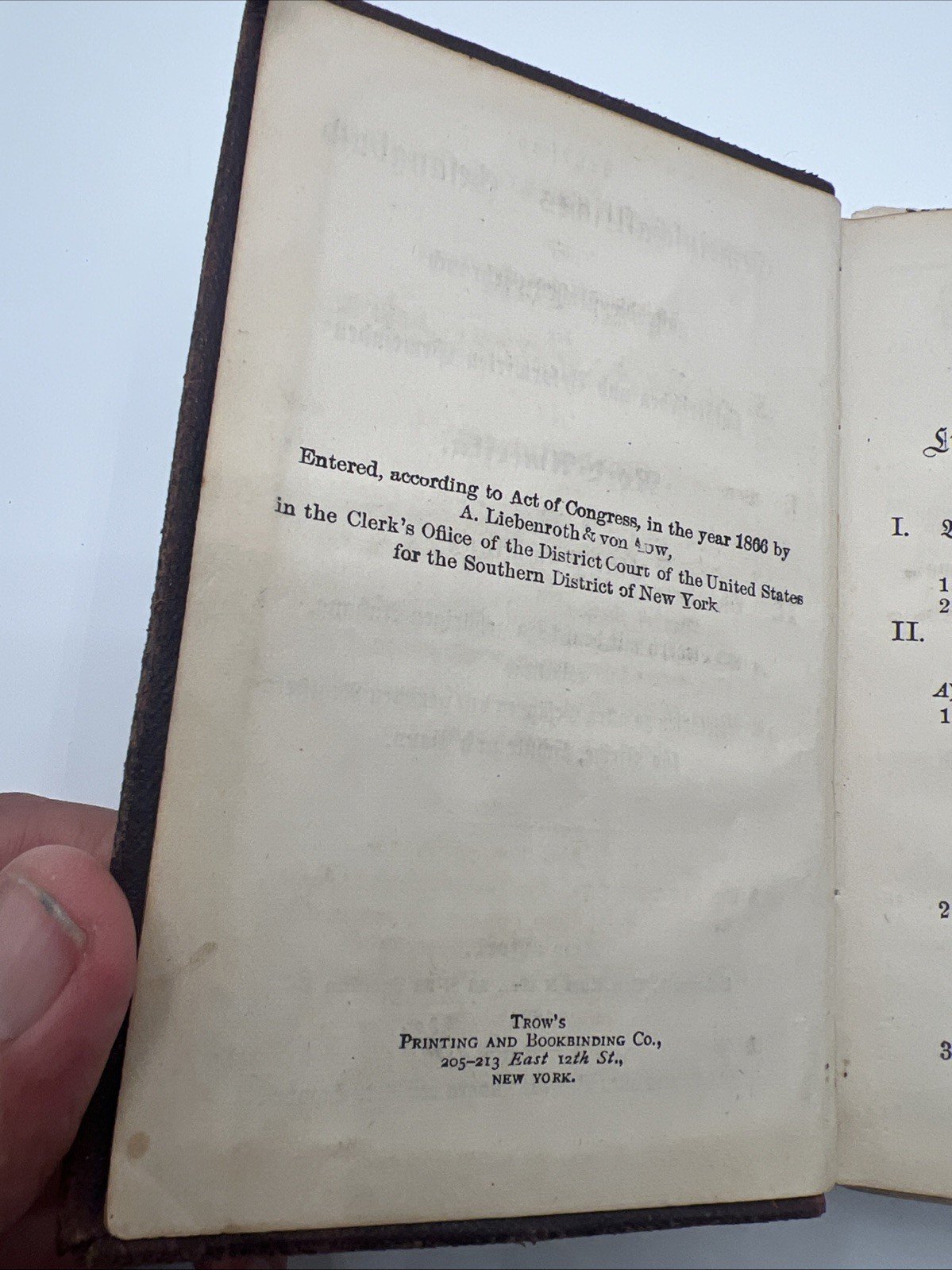 1866 German Gesang Buch, multi-part hymnal/song book, gilt leather binding.#1073 photo 2