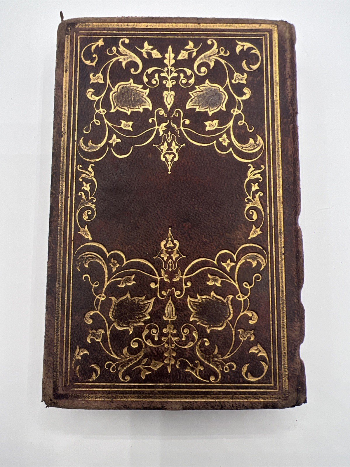 1866 German Gesang Buch, multi-part hymnal/song book, gilt leather binding.#1073 photo 7