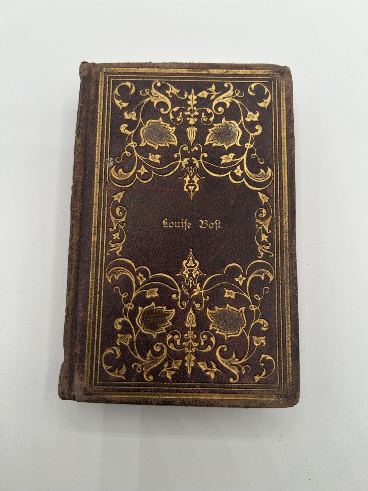1866 German Gesang Buch, multi-part hymnal/song book, gilt leather binding.#1073 photo 9