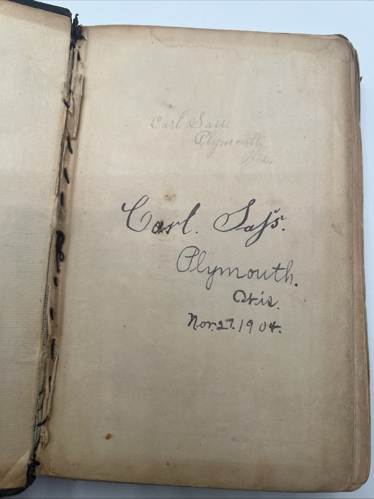 Antique 1872 Lutherisches Gesangbuch German Hymnal Leather Book  # 1074 photo 3