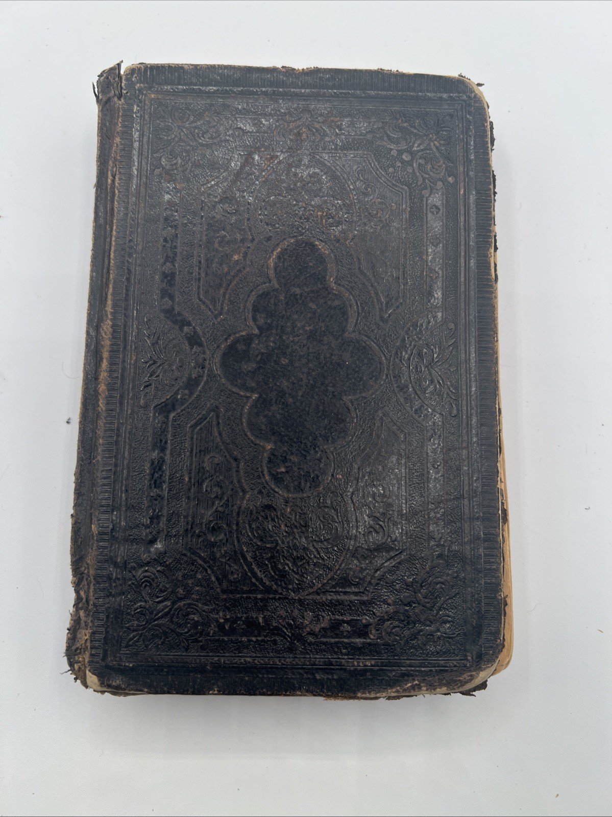 Antique 1872 Lutherisches Gesangbuch German Hymnal Leather Book  # 1074 photo 7