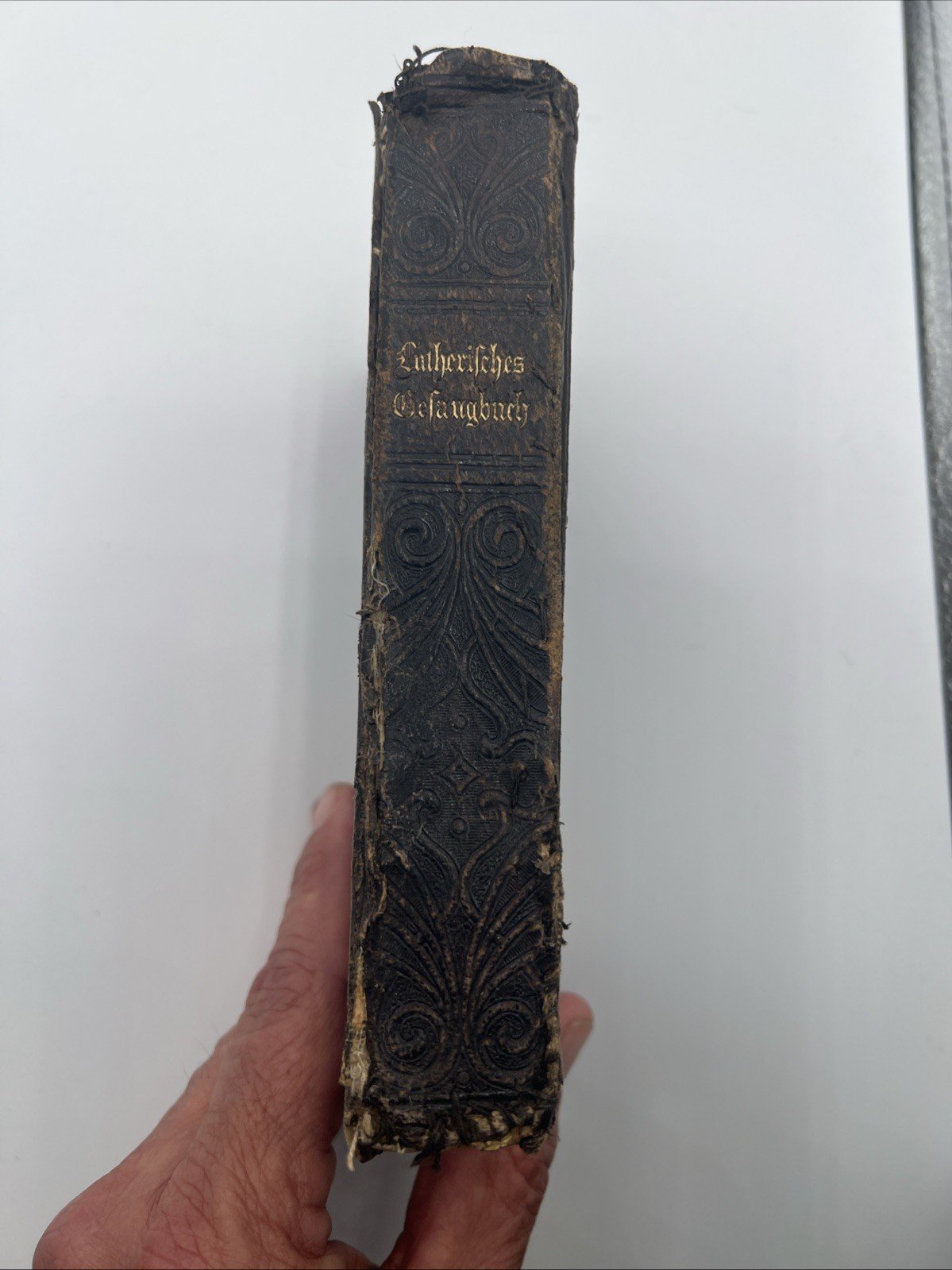 Antique 1872 Lutherisches Gesangbuch German Hymnal Leather Book  # 1074 photo 8