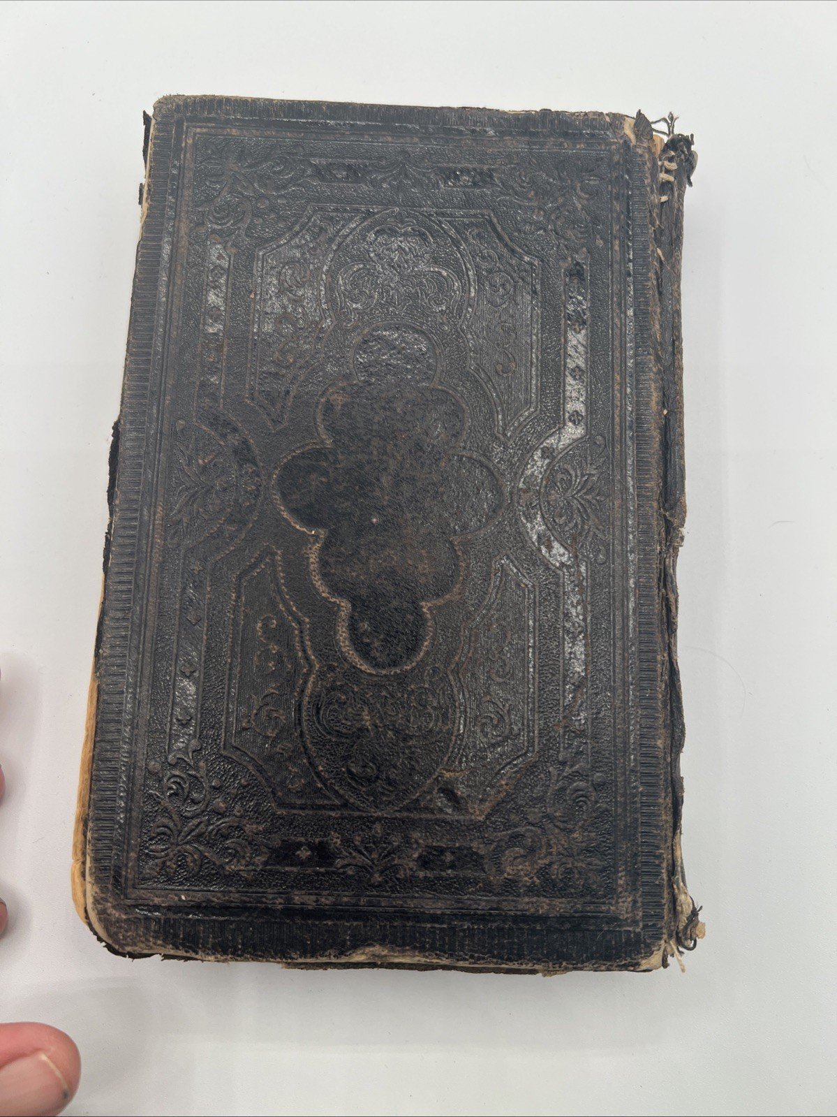 Antique 1872 Lutherisches Gesangbuch German Hymnal Leather Book  # 1074 photo 9