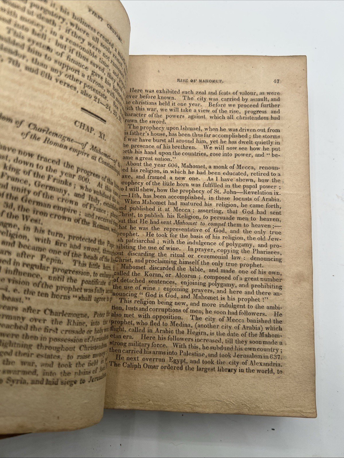 1822 Butler Sketches of Universal History Antique Leather Bound Book # 1075 photo 3